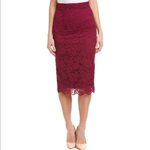 Nicole Miller Artelier Lace Pencil Skirt